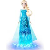 Dısney JLJ07 Frozen Karlar Ülkesi Şarkı Söyleyen Elsa Bebek 30 cm Işıklı Sesli 3+