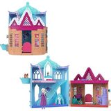 Disney Karlar Ülkesi Minik Elsa Bebek Oyun Seti ve 10 Oyun Alanı, 3 Hayvan Dost, 8 Aksesuar, Birle