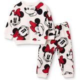Disney Kız Bebek Lisans Eşofman Takımı Lisans Baskılı Bisiklet Yaka Long Sleeve Ribanalı - Ekru Çicekli - 3 - 4 Yaş