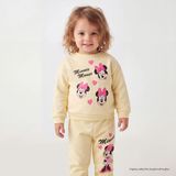 Disney Kız Bebek Lisans Eşofman Takımı Lisans Baskılı Bisiklet Yaka Long Sleeve Ribanalı - Sarı - 18 - 24 Ay