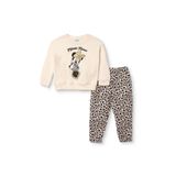 Disney Kız Bebek Lisans Eşofman Takımı Lisans Baskılı Bisiklet Yaka Long Sleeve Ribanalı