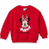 Disney Kız Bebek Lisans Sweatshirt Lisans Baskılı Bisiklet Yaka Long Sleeve - Kırmızı - 3 - 4 Yaş