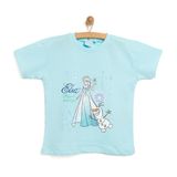 Disney Kız Bebek Lisans Tişört Bisiklet Yaka Short Sleeve - Açık Mavi