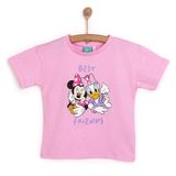 Disney Kız Bebek Lisans Tişört Bisiklet Yaka Short Sleeve - Açık Pembe