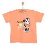 Disney Kız Bebek Lisans Tişört Bisiklet Yaka Short Sleeve - Mercan