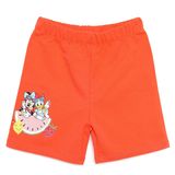 Disney Kız Bebek Şort Minnie Mouse Reçme Paça Mercan -