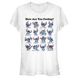 Disney Lilo & Stitch Stitch'in Modları Kadın Bisiklet Yaka T-Shirt Beyaz S