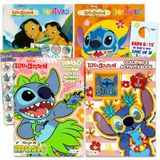 Disney Lilo ve Stitch Boyama Kitabı Çocuklar için Süper Set - Boyama Sayfaları, Çıkartmalar, Oyunlar, Bulmacalar, Daha Fazlası ile 4 Jumbo Disney Dikiş Etkinlik Kitabı | Disney Lilo ve Stitch Boyama Paketi
