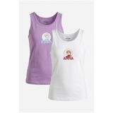 Disney Lisanslı Frozen Kız Çocuk 2’li Atlet Pamuklu Askılı Çocuk Atleti Sevimli Prenses Atlet Hediyelik Frozen Atlet FZ22689