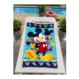 Disney Lisanslı Mickey Mouse Plaj Havlusu – 70x140 cm, %100 Pamuk, Çocuklar İçin
