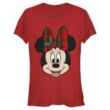 Disney Mickey Classic Minnie Yılbaşı Temalı Kadın Bisiklet Yaka T-Shirt Kırmızı S