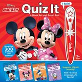 Disney Mickey Mouse and Minnnie Mouse – Quiz it Pen 4-Book Set and Talking Smart Pen – Interactive Educational Book Set with Toy Sound Pen – PI Kids