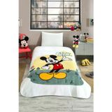 Disney Mickey Mouse Battaniye Tek Kişilik Beyaz