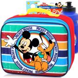 Disney Mickey Mouse Öğle Yemeği Kutusu Seti Okul Malzemeleri Paketi Mickey Beslenme Kutusu, Su Şişesi, Çıkartmalar, Çocuklar için Daha Fazla Öğle Yemeği Çantası