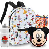 Disney Mickey Mouse Sırt Çantası Öğle Yemeği Kutusu Paketi ~ Deluxe 40,64 cm Tamamı Baskılı Mickey Okul Çantası Yalıtımlı Öğle Yemeği Çantası, Kalemler ve Çıkartmalar (Mickey Mouse Okul Malzemeleri)