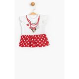 Disney Minnie Bebek Elbise 15545 - 1,5 - 2 Yaş - Beyaz