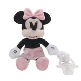 Disney Minnie Mouse Beyaz, Pembe ve Siyah Benekli Etek Peluş Doldurulmuş Hayvan Yatıştırıcı Emzik Arkadaşı