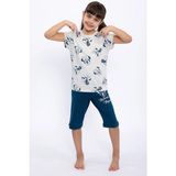 Disney Minnie Mouse Kız Çocuk Kapri Takım - Bej Melanj - 10 - 11 Yaş
