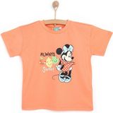 Disney Minnie Mouse Kız Tshirt Kız Bebek - 3 Yaş - Mercan