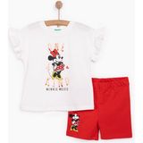 Disney Minnie Mouse Kız Tshirt-Tayt Kız Bebek - 2 Yaş - Beyaz