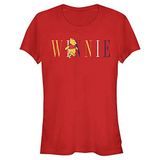 Disney Winnie the Pooh Pooh Kadın Bisiklet Yaka T-Shirt Kırmızı S