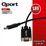 Display To Vga / Display Port Vga - Dp To Vga Çevirici Kablo 1.8M (Qport Q-Dpv)