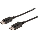 DisplayPort (DP) Bağlantı Kablosu, DP Erkek - DP Erkek, 2 metre, kilit mekanizmalı, DP, 1.1a uyumlu,