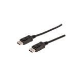 DisplayPort (DP) Bağlantı Kablosu, DP Erkek - DP Erkek, 3 metre, kilit mekanizmalı, DP, 1.2 uyumlu, UL, siyah renk