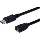 DisplayPort (DP) Uzatma Kablosu, DP Erkek - DP Dişi, 2 metre, kilit mekanizmalı, AWG 28, 2x zırhlı,