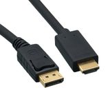 Displayport to Hdmi Kablo 3 Metre Görüntü Aktarma Altın Uçlu