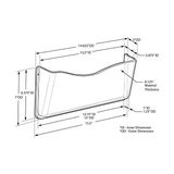 Displays 250025 Şeffaf Tek Cepli Duvara Monte Duvar Dosyası, 4 Paket - standart