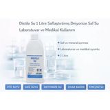 Distile Su 1 Litre Saflaştırılmış Deiyonize Saf Su Laboratuvar Kullanım 1 Adet