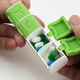 Ditmo Magnet Özellikli Ilaç Kutusu 4 Bölmeli Organizer Seyahat Tipi Vitamin Saklama Kabı - RENK - Yeşil