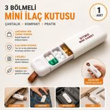 Ditmo minipop – kapaklı 3 bölmeli taşınabilir ılaç kutusu - renk - Beyaz