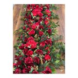 DİVA FLOWER EVENT 1 Metre Kırmızı Gül Yapay Çiçek Aranjmanı – Dolgun & Gösterişli Organizasyon Dekoru - TAG ÇİÇEĞİ