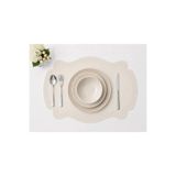 Diva Home 6 Kişilik Deri Nakışlı Amerikan Servis 33 x 45 cm & 6 Adet Bardak Altlığı Hediyeli