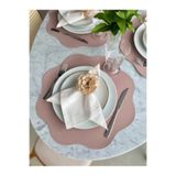 Diva Home 6 Kişilik Deri Nakışlı Amerikan Servis 35 x 35 cm & 6 Adet Bardak Altlığı Hediyeli