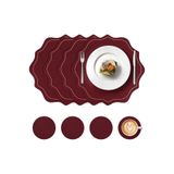 Diva Home Deri Supla 8 Parça Amerikan Servis Seti 34 x34 cm