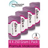 Diva İplik 1 Kg - 4 lü Paket - 3 mm - Koton Makrome Çanta İpliği 2135 Lila