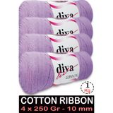Diva İplik Cotton Ribbon - 1 Kg - 10 mm - 4 lü Paket - 2135