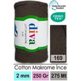 Diva İplik Diva Cotton Makrome Ince 169 Koyu Vizon