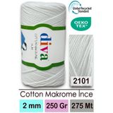 Diva İplik Diva Cotton Makrome Ince 2101 Beyaz