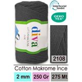 Diva İplik Diva Cotton Makrome Ince 2108 Antrasit
