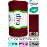 Diva İplik Diva Cotton Makrome Ince 999 Bordo