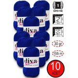 Diva İplik Diva Etamin 19 Saks mavi ( 10 lu Paket )