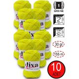 Diva İplik Diva Etamin 53 Neon sarı ( 10 lu Paket )