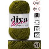 Diva İplik Diva Etamin Iş Orlonu 51 Yağ Yeşili
