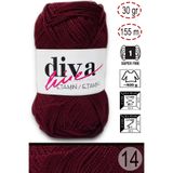 Diva İplik Diva Line Diva Etamin Iş Orlonu 14 Bordo