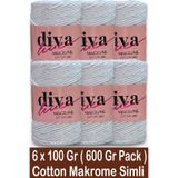Diva İplik Diva Makrome Cotton Simli 2101 GMS ( 6 lı Paket )