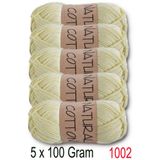 Diva İplik Diva Natural Cotton 1002 Soft Sarı (5 li Paket)